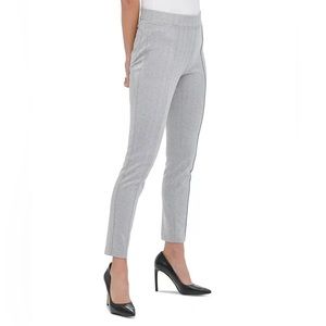 Tommy Hilfiger Women's Gray Herringbone Front-Seam Pull-On Pants Size Small